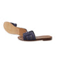 Dunkelblaue Velours-Pantolette
