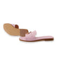 Rosafarbene Pantolette mit Schmuck-Details