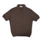 Dunkelbraunes Poloshirt aus Seide