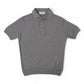Graues Poloshirt aus Seide