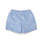 Hellblau/Weiß, gemusterte Swim-Shorts