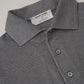 Graues Poloshirt aus Seide