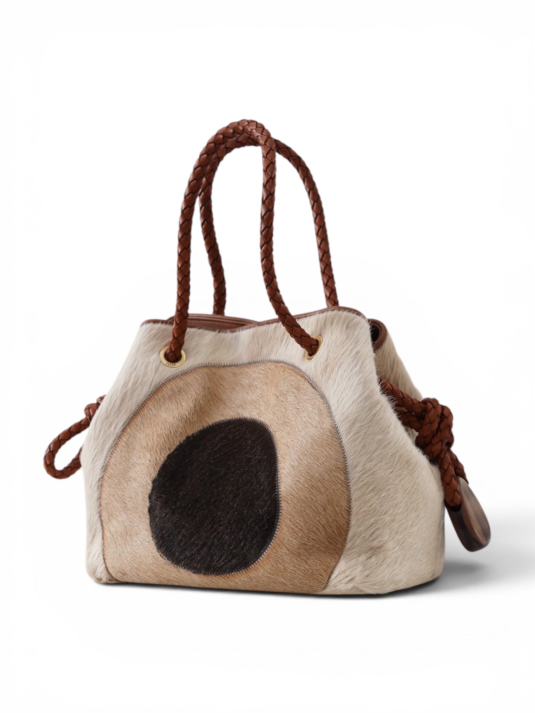 Sandfarbene/Braune Tasche von Tissa Fontaneda – Ansicht 2