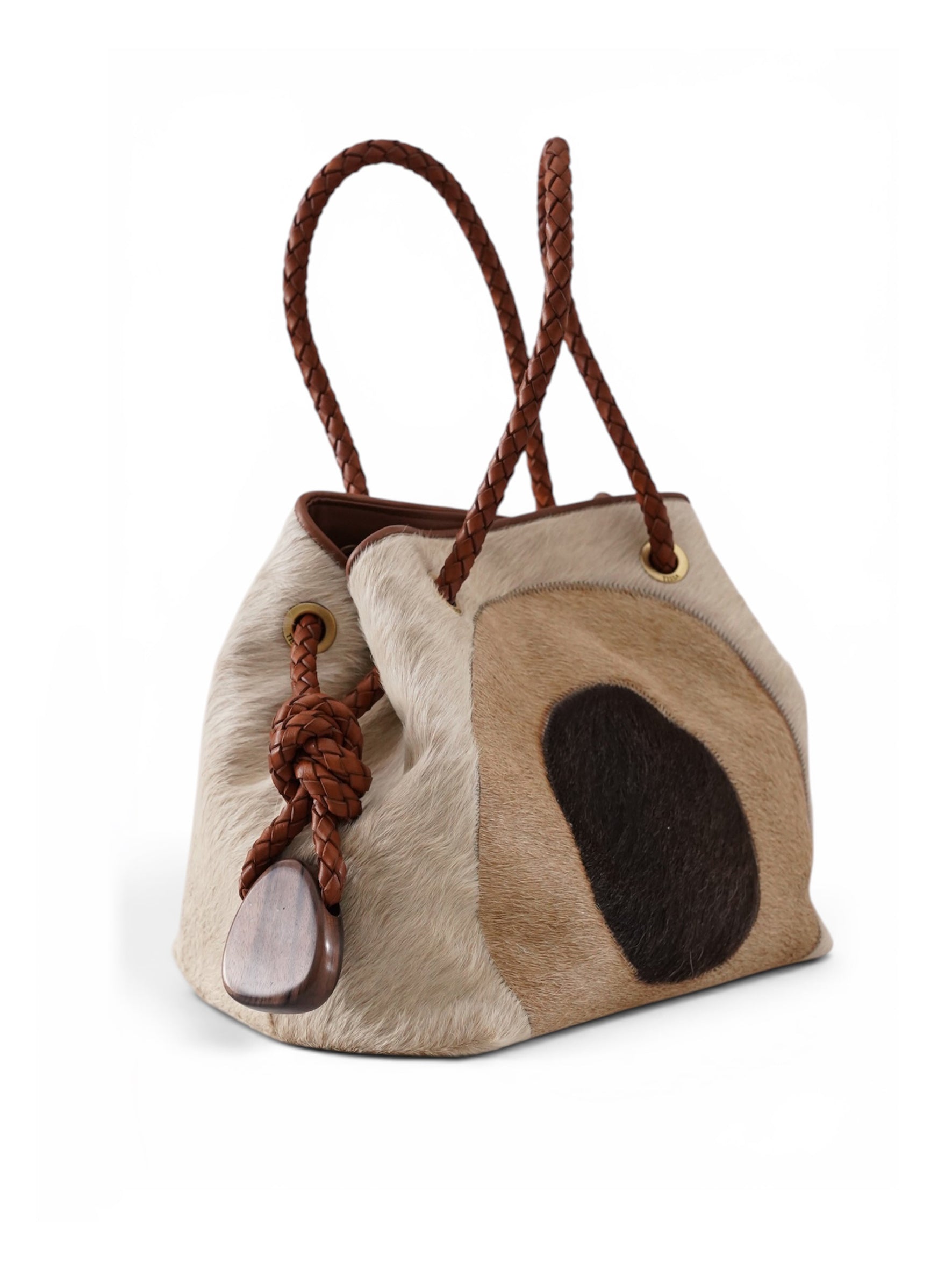 Sandfarbene/Braune Tasche von Tissa Fontaneda – Ansicht 7