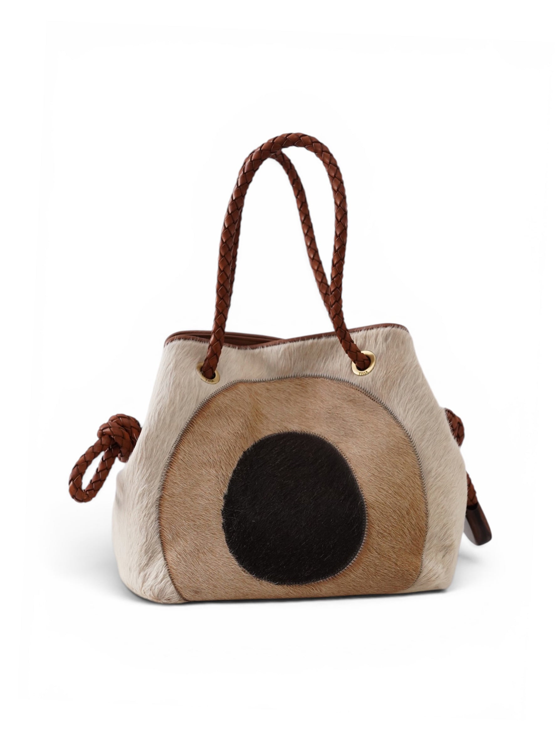 Sandfarbene/Braune Tasche von Tissa Fontaneda
