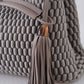Graue Bubble-Bag aus Wolle