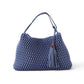 Jeansfarbene Bubble-Bag aus Wolle