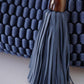 Jeansfarbene Bubble-Bag aus Wolle