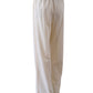 Cremefarbene weite Hose