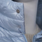 Hellblaue Daunen-Jacke