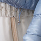 Hellblaue Daunen-Jacke