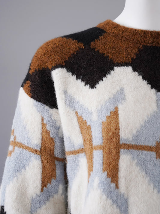 Fair-Isle-Jacquard-Pullover mit Rautenmuster von Semicouture – Ansicht 3