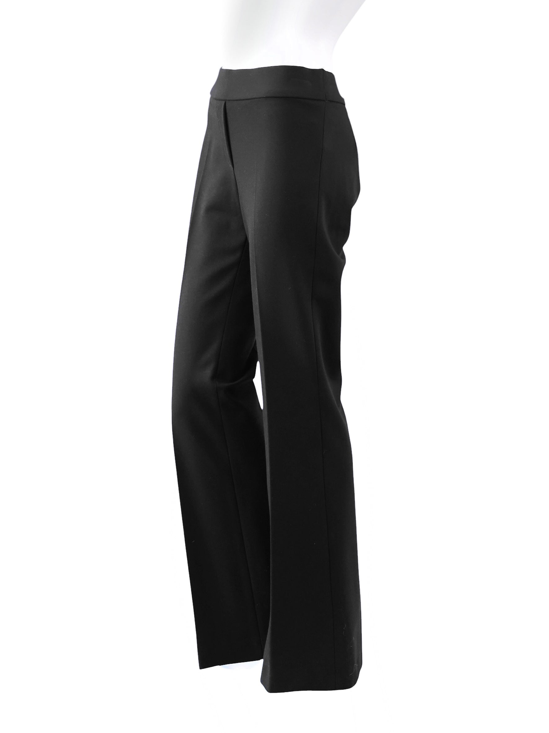 Schwarze Bügelfalten-Hose „Nanou“ mit hohem Bund von Seductive