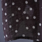 Dunkelbraune gepunktete Bluse
