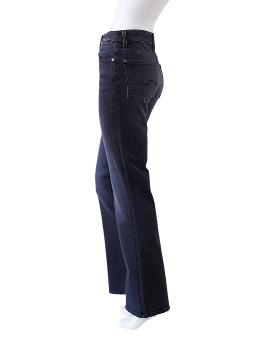 Schwarze, verwaschene Jeans mit dezentem Flare-Bein von 7 For All Mankind – Ansicht 3