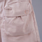 Rosafarbene Sweat-Shorts mit schwarzem Gürtel