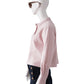 Rosafarbene Flanell-Bluse