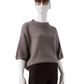 Taupefarbener Pullover aus Cashmere und Seide