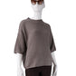 Taupefarbener Pullover aus Cashmere und Seide