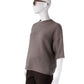 Taupefarbener Pullover aus Cashmere und Seide