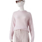 Roséfarbener Oversize-Grobstrick-Pullover aus Cashmere und Seide von Henry Christ – Ansicht 2