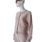 Puderfarbene Strickjacke