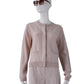Puderfarbene Strickjacke