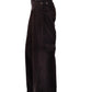 Dunkelbraune ausgestellte Cord-Jeans