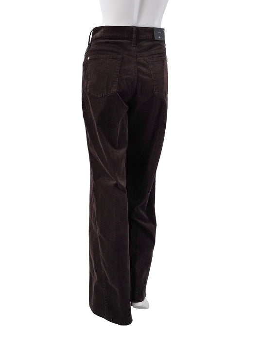 Dunkelbraune, weite Cordhose von 7 For All Mankind – Ansicht 5