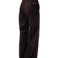 Dunkelbraune ausgestellte Cord-Jeans
