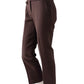 Dunkelbraune Hose mit goldenen Knöpfen