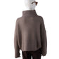 Taupefarbener, cropped Turtleneck aus Cashmere und Seide von FFC – Ansicht 3