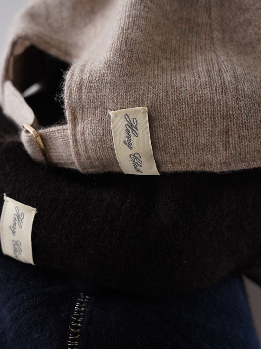 Dunkelblaues Kaschmir-Basecap von Henry Christ – Ansicht 4