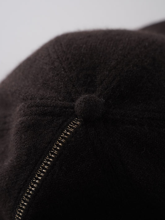 Dunkelbraunes Kaschmir-Basecap von Henry Christ – Ansicht 3