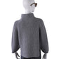 Graue Strickjacke mit Reißverschluss und Stehkragen von FFC – Ansicht 6