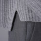 Graue Strickjacke mit Reißverschluss und Stehkragen von FFC – Ansicht 4