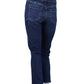 Dunkelblaue Straight-Jeans „Claire“ mit Fransensaum von Seductive – Ansicht 3