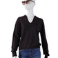 Dunkelbrauner V-Neck