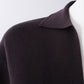 Dunkelbrauner V-Neck