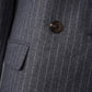 Grauer zweireihiger Nadelstreifen-Blazer von Alcidia da Veiga – Ansicht 2