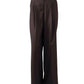 Dunkelbraune Wollhose "Chrissy" mit Bundfalte von Seductive