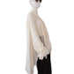 Cremefarbene Chiffon-Bluse mit Schluppe und Volantärmeln von Semicouture – Ansicht 2