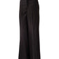 Dunkelbraune Nadelstreifen-Hose "Ivon" mit weitem Bein von Rossi