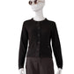 Dunkelbraune Strickjacke aus Cashmere und Cotton von Henry Christ