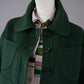 Dunkelgrüne Double-Face-Jacke aus Wolle und Cashmere von ODEEH – Ansicht 2