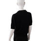 Schwarzes Strick-Polo mit perlenbesetztem Kragen von Semicouture – Ansicht 3