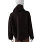 Schokoladenbraune Wolljacke mit abnehmbarem Schal von FFC – Ansicht 6