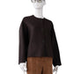 Schokoladenbraune Wolljacke mit abnehmbarem Schal von FFC – Ansicht 5