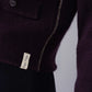 Bordeauxfarbene Strickjacke aus Cashmere und Cotton von Henry Christ – Ansicht 2