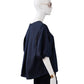 Dunkelblaue Seidenbluse von Alcidia da Veiga – Ansicht 4